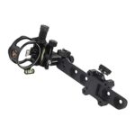 TOPOINT ARCHERY CNC Aluminum 5 Pins Or 7 Pins .019″ Tool-Less Bow Sight with Micro Adjust Detachable Bracket LED Sight Light Left and Right Hand