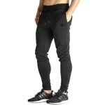 BROKIG Mens Zip Joggers Pants – Casual Gym Workout Track Pants Comfortable Slim Fit Tapered Sweatpants with Pockets