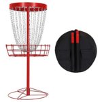 Yaheetech Practice 24-Chain Portable Disc Golf Basket Target and Accessories W/Carrying Bag Red
