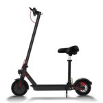 Hiboy S2 Electric Scooter with Seat – 8.5″ Solid Tires – Up to 17 Miles & 18.6 MPH Folding Commuting Scooter for Adults with Double Braking System, Rear Suspension and App