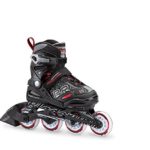 Bladerunner by Rollerblade Phoenix Boys Adjustable Fitness Inline Skate, Black and Red, Junior, Value Performance Inline Skates