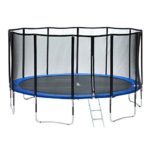 Exacme 15 Foot Outdoor Round Trampoline 400 LBS Weight Limit with Premium Enclosure Carbon Fiber Surrounded Net, L15