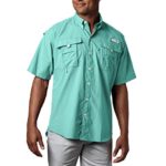 Columbia Men’s PFG Bahama II Short Sleeve Shirt, Gulf Stream, Large