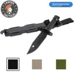 Lancer Tactical M9 Santoprene 12 inch Long x 7 inch Rubber Blade Bayonet Lightweight Compact Disarm Trainer Knife Scale Replica ABS Anti-Slip Handle w/Sheath for M4/M16 Series AEG Compatible