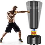 Dprodo Punching Bag Heavy Boxing Bag with Suction Cup Base – Freestanding Punching Bag for Adults Kickboxing Bags Kick Punch Bag