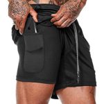 FLYFIREFLY Men’s 2-in-1 Workout Running Shorts 7″ Lightweight Gym Yoga Training Sport Short Pants