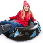 Jasonwell Snow Tube – 47 Inch Inflatable Snow Sled Snow Toys for Kids and Adults Heavy Duty Inflatable Snow Tube Winter Outdoor Toys for Kids and Adults