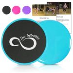 Live Infinitely Core Sliders – Dual Sided Fitness Sliders for Hardwood Or Carpeted Surfaces – Ideal for Ab & Core Workouts – Includes eBook of Exercises & Workouts