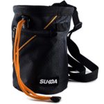 Sukoa Chalk Bag for Rock Climbing – Bouldering Chalk Bag Bucket with Quick-Clip Belt and 2 Large Zippered Pockets – Rock Climbing Gear Equipment
