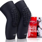 Vergali Basketball and Wrestling Knee Pads for Youth and Adult. Single Piece Padded Knee Sleeve Design Contours Around Knee to Protect Your Leg. Perfect for Boys, Girls, Men and Women