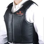 HILASON Leather Bareback Pro Rodeo Horse Riding Protective Vest – Black