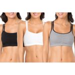 Fruit of the Loom Women’s Cotton Pullover Sport Bra(Pack of 3)