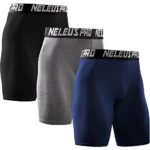 Neleus Men’s 3 Pack Performance Compression Shorts