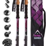 Alpine Summit Hiking/Trekking Poles with Quick Locks, Walking Sticks with Strong and Lightweight 7075 Aluminum and Cork Grips – Enjoy The Great Outdoors