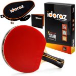 Idoraz Table Tennis Paddle Professional Racket – Ping Pong Racket with Carrying Case – ITTF Approved Rubber for Tournament Play