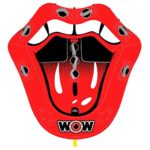 WOW World of Watersports, 15-1100, Hot Lips Towable, Cockpit Seating, Front and Back Tow Points, 1 or 2 Person