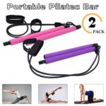 Portable Pilates Bar Kit with Resistance Band,Yoga Exercise Pilates Bar with Foot Loop Yoga Pilates Stick Total Body Workout Toning Bar for Yoga,Stretch,Twisting,Sit-Up Bar Resistance Band by Yoruii