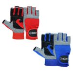 SCOUTPERFORMANCEGEAR Sailing Gloves Amara Leather Half Finger Padded Palm – Spandex Back for Best Sailing, Kayaking, Fishing Experience for Men Women