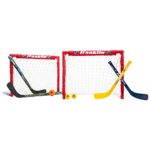 Franklin Sports Kids Folding Hockey 2 Goal Set – NHL – Street Hockey & Knee Hockey – Includes 2 Adjustable Hockey Sticks, 2 Knee Hockey Sticks, 2 Hockey Balls – 24 x 19 x 19 Inch Goal