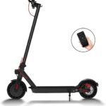 Hiboy S2 Electric Scooter – 8.5″ Solid Tires – Up to 17 Miles Long-Range & 18 MPH Portable Folding Commuting Scooter for Adults with Double Braking System and App