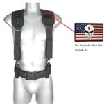 Tactical Duty Belt Harness Padded Adjustable Tool Belt Suspenders with Key Chin and Velcro Patch