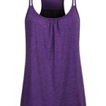 Hibelle Womens Scoop Neck Cute Racerback Yoga Workout Tank Top
