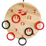 YH Poker Deluxe Hookey Ring Toss Game for Kids & Adults, Indoor Or Outdoor Hook Board Ring Toss,Just Hang it on a Wall and Start Playing.Includes 6 Rings