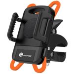 TaoTronics Bike Phone Mount Bicycle Holder, Universal Cradle Clamp for iOS Android Smartphone, Boating GPS, Other Devices, with One-button Released, 360 Degrees Rotatable