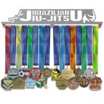 VICTORY HANGERS Achievements Medal Hanger Display Rack – Jiu Jitsu, Fencing, Volleyball, Basketball, Swimming – 17.72 in