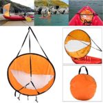 Dyna-Living 42″ Durable Downwind Wind Sail Sup Paddle Board Instant Popup for Kayak Boat Sailboat Canoe Foldable Style (Orange)