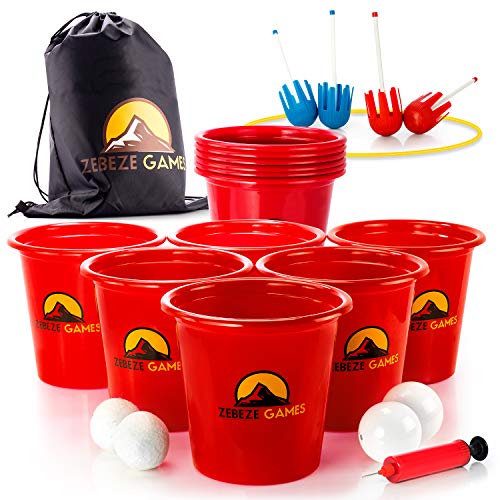 Yard Pong Outdoor and Backyard Game Giant Pong Set for Beach, Lawn