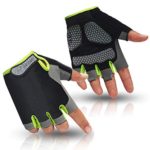 HuwaiH Cycling Gloves Men’s/Women’s Mountain Bike Gloves Half Finger Biking Gloves Anti Slip Shock Absorbing Gel Pad Breathable Cycle Gloves