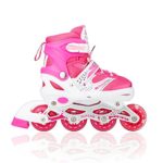 Tuko Kids Adjustable Inline Skates for Boys/Girls Roller Skates Illuminating Wheels Blades Patines para Niños