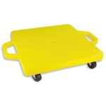 Champion Sports Standard Scooter Board with Handles, Assorted Colors (Yellow or Blue)