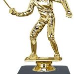 Crown Awards Fencing Trophies with Custom Engraving, 6″ Personalized Fencing Trophy On Black Base Prime