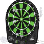 Fat Cat Sirius 13.5″ Electronic Dartboard, Compact Size for Easy Install, Backlit Cricket Scoreboard, Easy to Use Button Interface, Optional Double in/Out Games, Durable Thermal Resin Segments