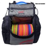 Red Feather Disc Golf Backpack – 20+ Disc Capacity with Matching Rainfly – Extra Storage and 2 Water Bottle Holders