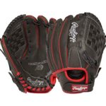 Rawlings Youth Mark of A Pro Lite Fastpitch and Baseball Glove Right Hand Throw, Black/Red, 11 Inch