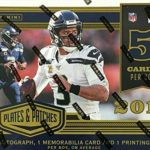 2019 Panini Plates & Patches NFL Football HOBBY box (5 cards)