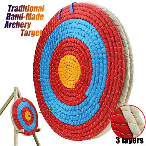 Ogrmar 3 Layers 20 inch Traditional Solid Straw Archery Target 2.2 inch