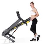 MaxKare Folding Treadmill Electric Motorized Running Machine 17” Wide Tread Belt w/Incline LCD Display and Cup Holder Easy Assembly with 15 Preset Programs Perfect for Home Use
