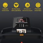 OMA Home Treadmills, Max 2.25 HP Folding Incline Treadmills for Running and Walking Exercise with LED Display of Tracking Heart Rate, Calories – Black