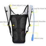Mubasel Gear Hydration Backpack Pack with 2L BPA Free Bladder – Lightweight Pack Keeps Liquid Cool Up to 4 Hours – Outdoor Sports Gear for Running Hiking Cycling Skiing (Olive)
