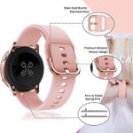 Huadea 20mm Band Compatible with Samsung Galaxy Watch Active / Active 2 40mm & 44mm / Galaxy watch 3 41mm / Galaxy Watch 42mm / Gear Sport / Gear S2 Classic, Rose Gold Watch Buckle
