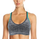 AKAMC Women’s Removable Padded Sports Bras Medium Support Workout Yoga Bra 5 Pack,Large