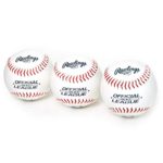 Rawlings Official League Recreational Use Baseballs, Box of 3, OLB3BBOX3 , White