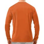 Roadbox Mens SPF UV Sun Long Sleeve Running Shirts for Fishing Hunting Orange