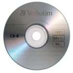 Verbatim CD-R Blank Disc 700MB 80 Minute 52x for Data and Music – 100 PK Spindle FFP