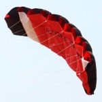 Besra Huge 74inch Dual Line Parachute Stunt Kite with Flying Tools 1.9m Power Parafoil Kitesurfing Training Kites Outdoor Fun Sports (Red)