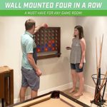 GoSports Wall Mounted Giant 4 in a Row Game – Jumbo 4 Connect Family Fun with Coins, Brown